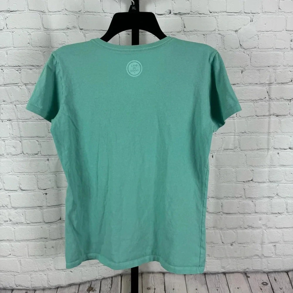 Life is Good Dog Days V-Neck Short Sleeve Shirt Size Small - Picture 5 of 7